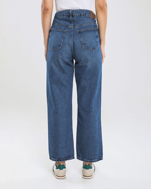 Jeans Straight Azul Marino